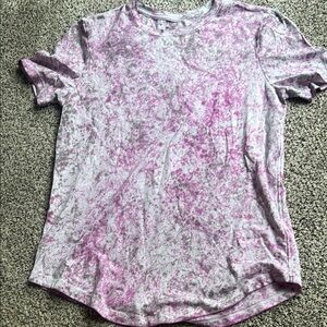 Lululemon old style Pink and Gray Tie-Dye like shirt